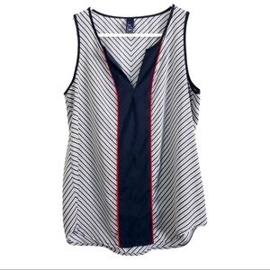 Gap Mix Stripe Tank Navy with White Sleeveless Loose Small